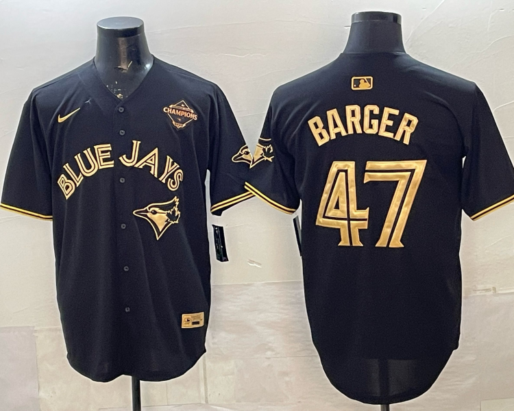Men's Toronto Blue Jays Addison Barger #47 Black Jersey