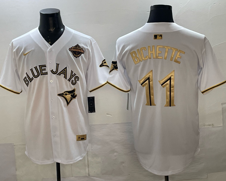 Men's Toronto Blue Jays Bo Bichette #11 White Jersey