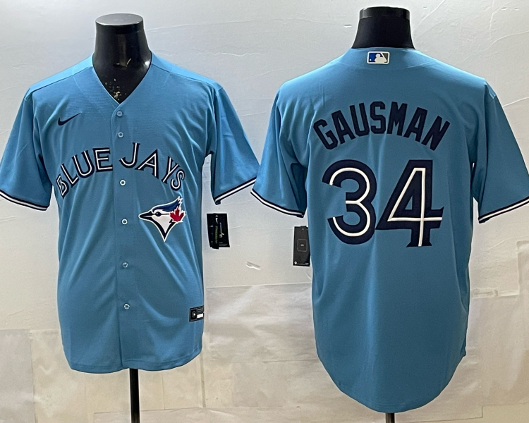 Men's Toronto Blue Jays Kevin Gausman #34 Powder Blue Jersey