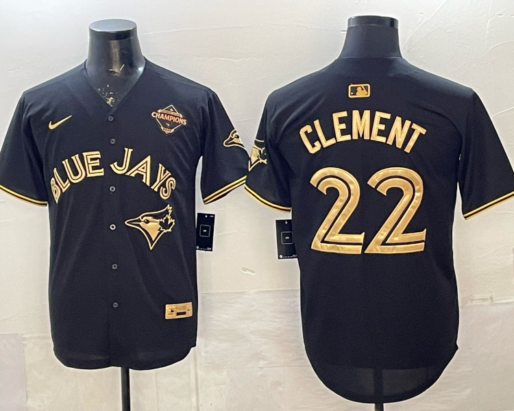 Men's Toronto Blue Jays Matt Clement #22 Black Jersey