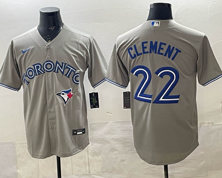 Men's Toronto Blue Jays Matt Clement #22 Gray Jersey