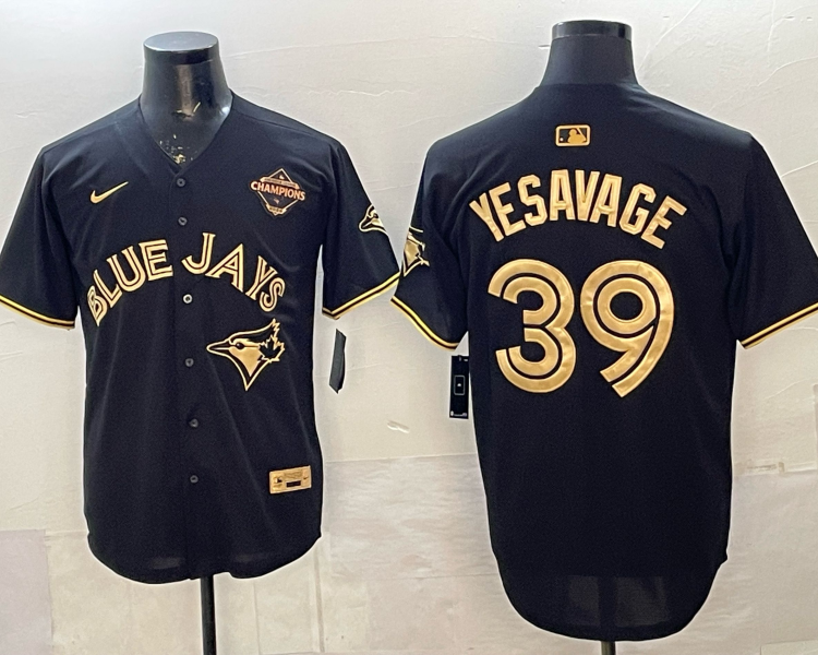 Men's Toronto Blue Jays Trey Yesavage #39 Black Jersey