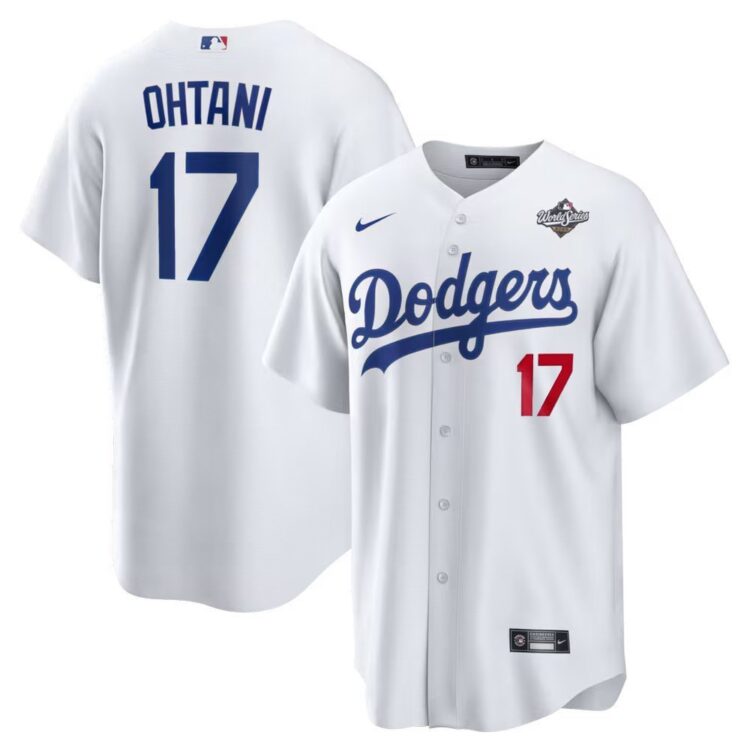 Men's Los Angeles Dodgers #17 Shohei Ohtani  White 2025 World Series Home Limited Jersey