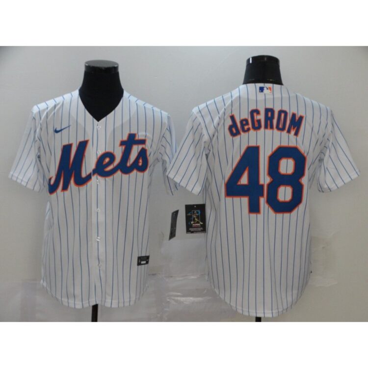 Men's New York Mets #48 Jacob deGrom White Cool Base Stitched MLB Jersey