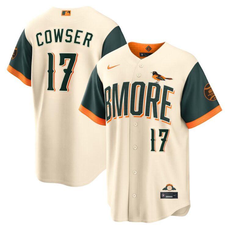 Youth Baltimore Orioles #17 Colton Cowser Nike Natural 2026 City Connect Stadium Jersey