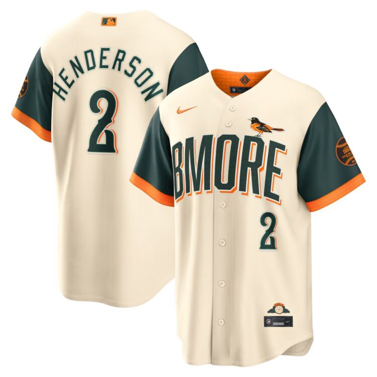 Youth Baltimore Orioles #2 Gunnar Henderson Nike Natural 2026 City Connect Stadium Jersey
