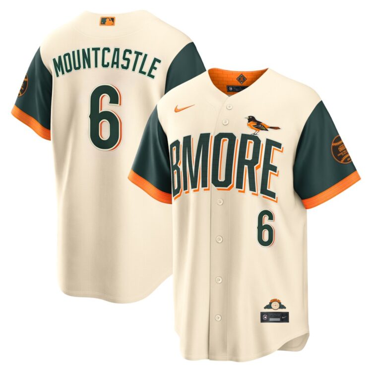 Youth Baltimore Orioles #6 Ryan Mountcastle Nike Natural 2026 City Connect Stadium Jersey