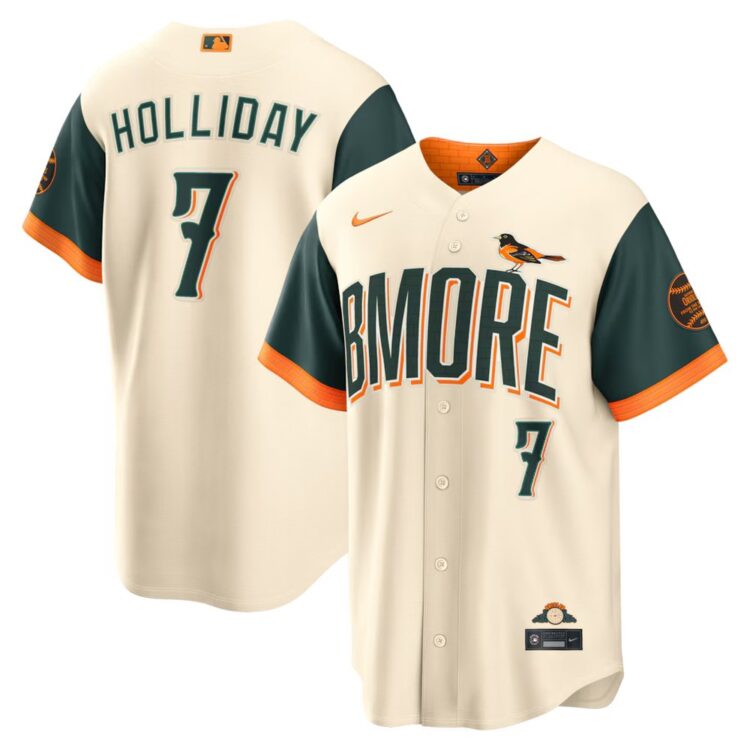 Youth Baltimore Orioles #7 Jackson Holliday Nike Natural 2026 City Connect Stadium Jersey