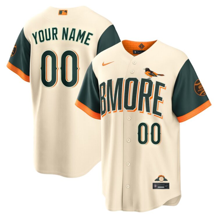 Youth Baltimore Orioles Nike Natural 2026 City Connect Stadium Custom Jersey