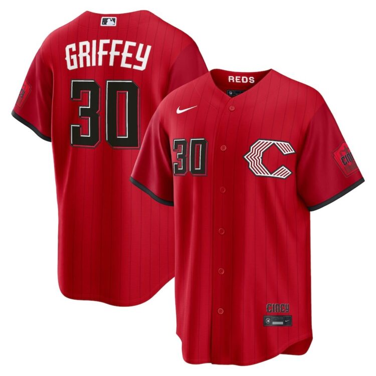 Youth Cincinnati Reds #30 Ken Griffey Red 2026 City Connect Stitched Jersey