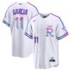 Men's Kansas City Royals #11 Maikel Garcia Nike White 2026 City Connect Stadium Jersey