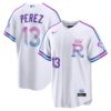 Men's Kansas City Royals #13 Salvador Perez White 2026 City Connect Stitched Jersey