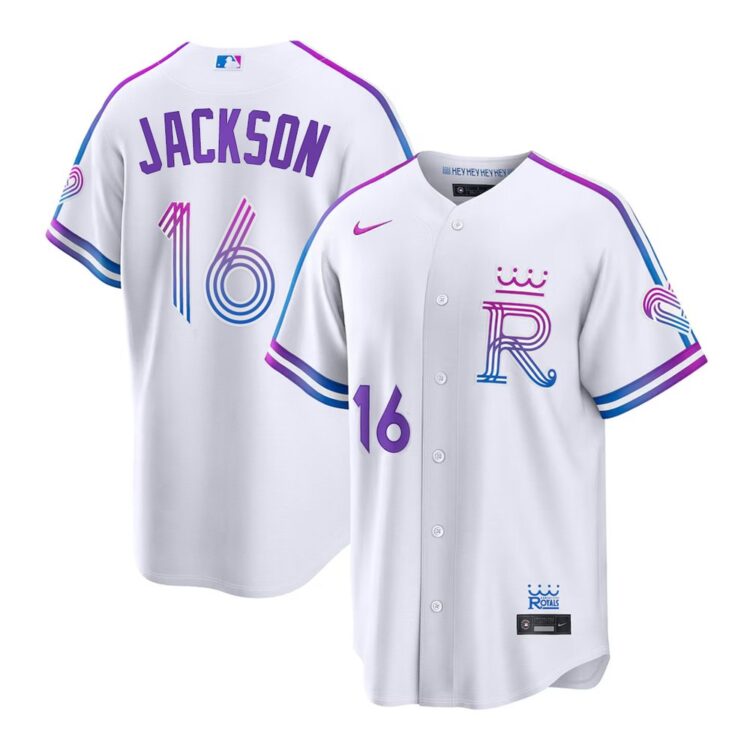 Men's Kansas City Royals #16 Bo Jackson White 2026 City Connect Stitched Jersey