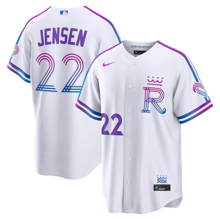 Men's Kansas City Royals #22 Carter Jensen Nike White 2026 City Connect Stadium Jersey