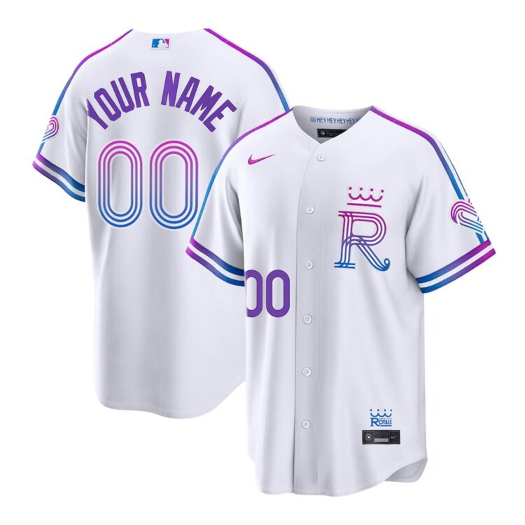 Men's Kansas City Royals White 2026 City Connect Stitched Custom Jersey