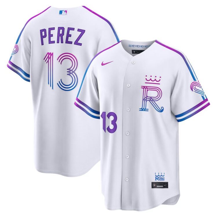 Youth Kansas City Royals #13 Salvador Perez White 2026 City Connect Stitched Jersey