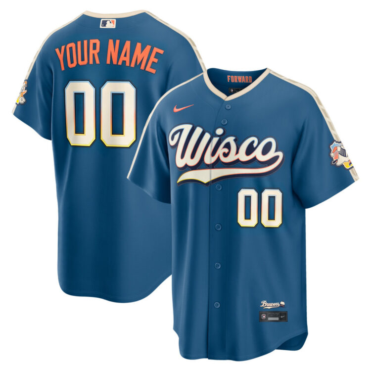 Men's Milwaukee Brewers Nike Mineral Blue 2026 City Connect Authentic Sponsor Patch Custom Jersey