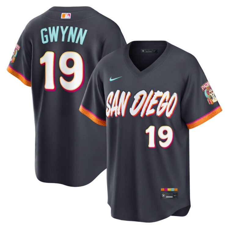 Men's San Diego Padres #19 Tony Gwynn Nike Obsidian 2026 City Connect Stadium Jersey