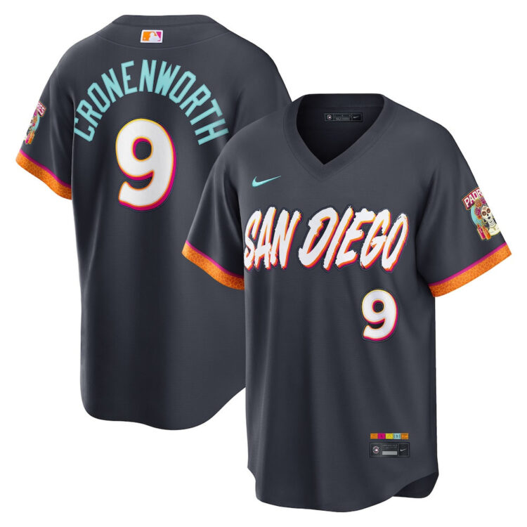 Men's San Diego Padres #9 Jake Cronenworth Nike Obsidian 2026 City Connect Stadium Jersey