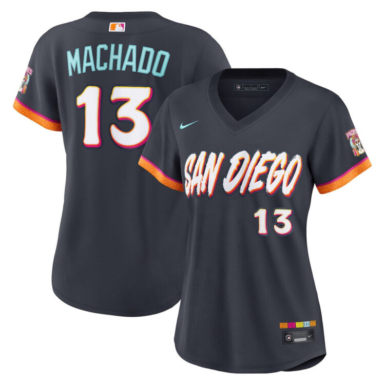 Women's San Diego Padres #13 Manny Machado Nike Obsidian 2026 City Connect Stadium Jersey