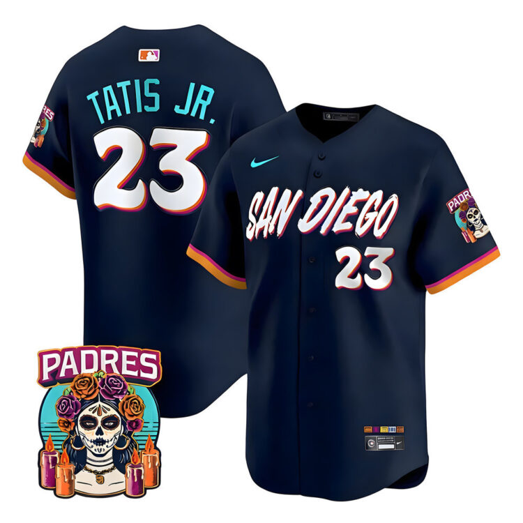 Youth San Diego Padres #23 Fernando Tatis Jr. Navy 2026 City Connect Stitched Jersey-Button Up