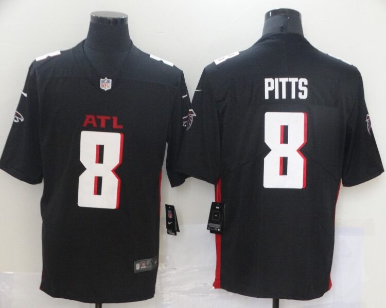 Men's Atlanta Falcons #8 Kyle Pitts Nike Black Vapor Football Jersey