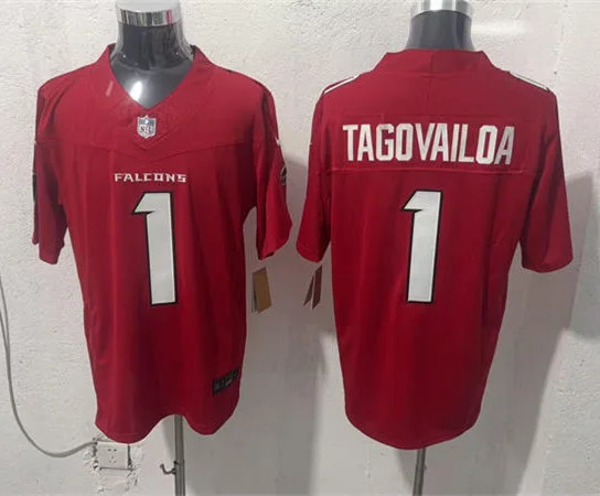 Men's Atlanta Falcons #1 Tua Tagovailoa Nike 2026 Red Alternate Vapor F.U.S.E. Limited Jersey