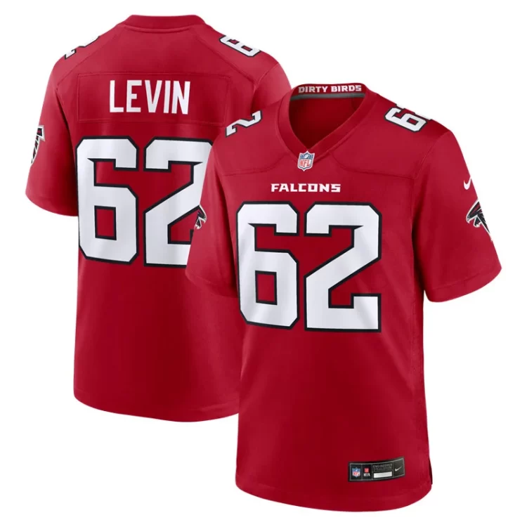 Men's Atlanta Falcons #62 Corey Levin Nike 2026 Red Alternate Vapor F.U.S.E. Limited Jersey