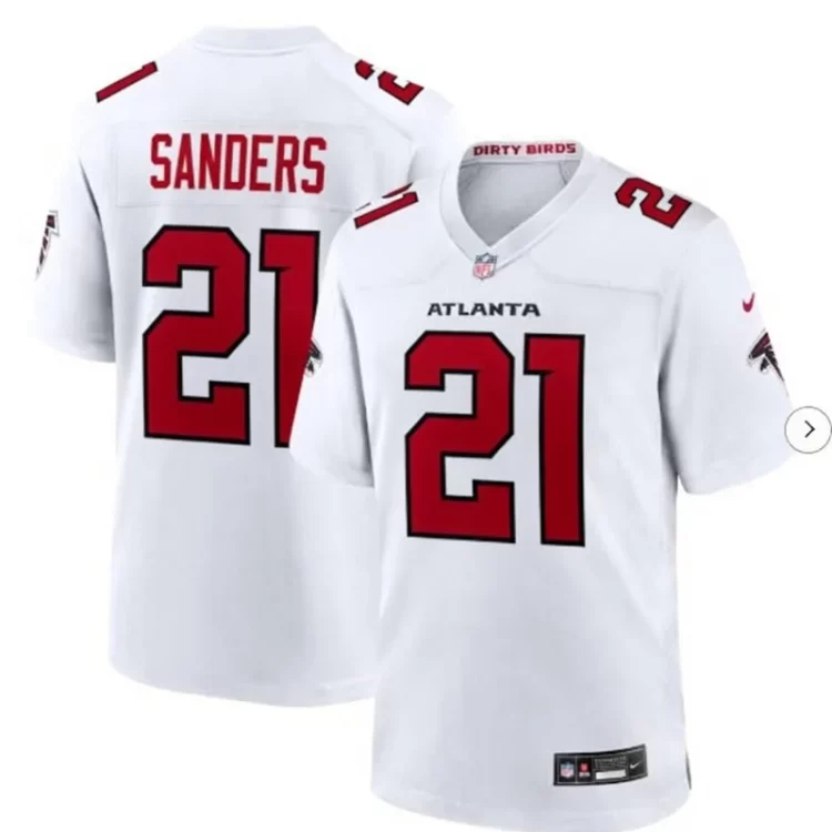 Men's Atlanta Falcons Retired Player #21 Deion Sanders Nike 2026 White Vapor F.U.S.E. Limited Jersey