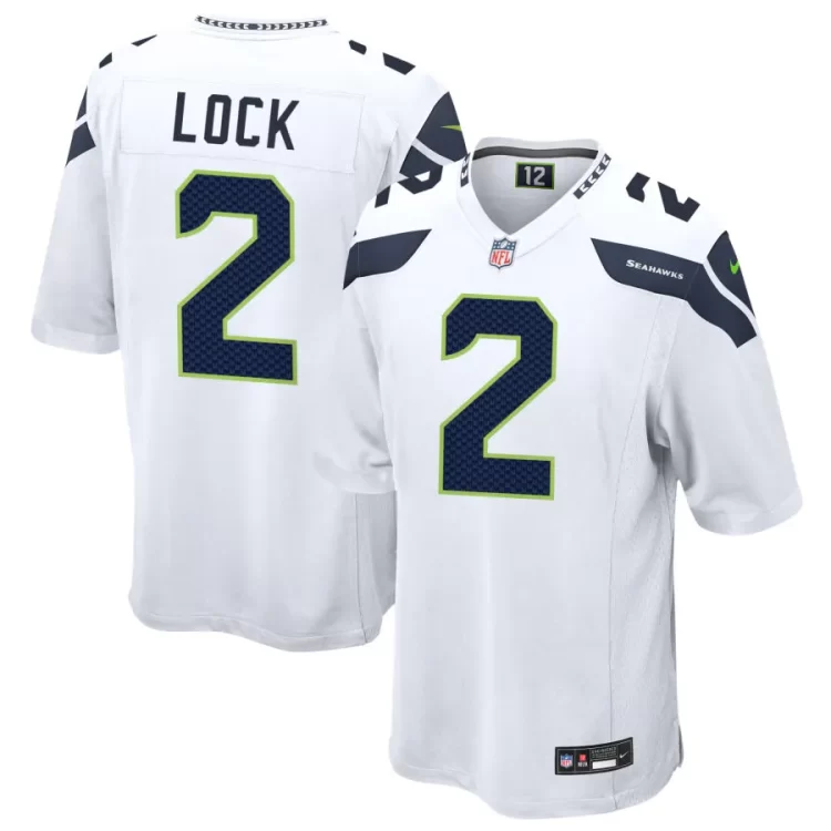 Men's Seattle Seahawks #2 Drew Lock Nike White Vapor F.U.S.E. Limited Jersey