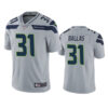 Mens Seattle Seahawks #31 DeeJay Dallas Nike Gray Alternate Vapor Limited Jersey