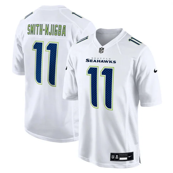 Mens Seattle Seahawks #11 Jaxon Smith-Njigba Nike White Tundra Fashion Game Jersey