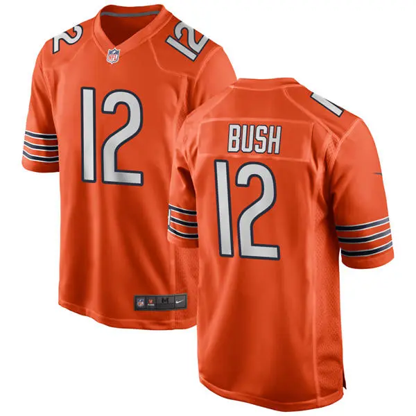 Mens Chicago Bears #12 Devin Bush Nike Orange Alternate F.U.S.E. Limited Jersey
