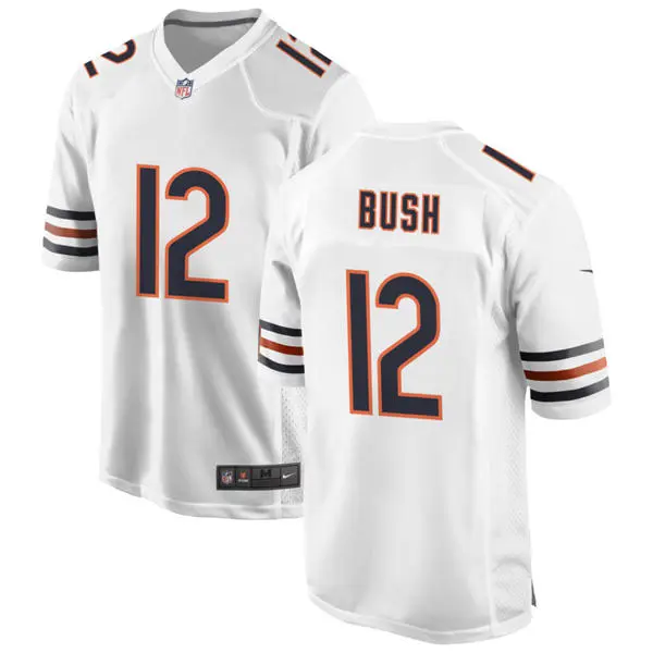 Mens Chicago Bears #12 Devin Bush Nike White Vapor F.U.S.E. Limited Jersey