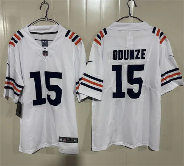 Mens Chicago Bears #15 Rome Odunze Nike White Alternate 100th Season Classic Jersey