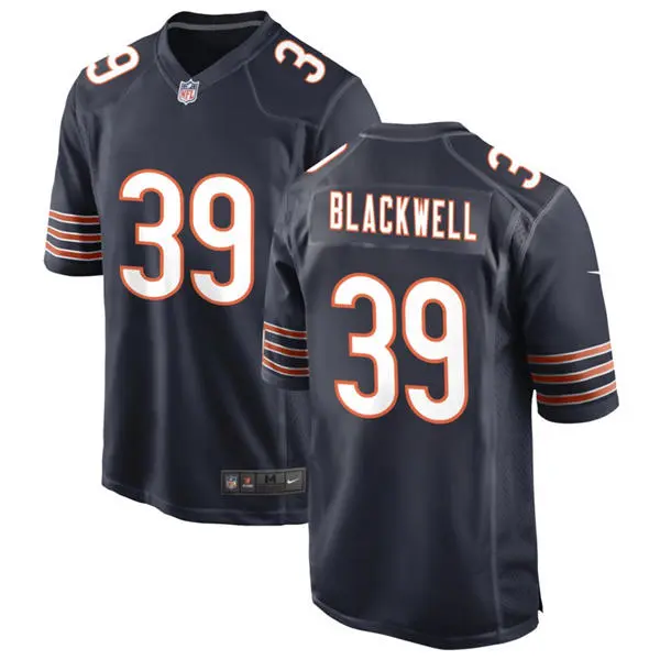 Mens Chicago Bears #39 Josh Blackwell Nike Navy Vapor F.U.S.E. Limited Jersey