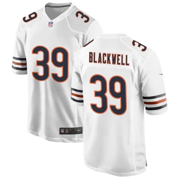 Mens Chicago Bears #39 Josh Blackwell Nike White Vapor F.U.S.E. Limited Jersey