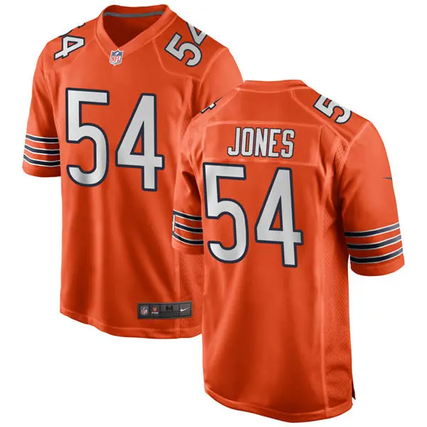Mens Chicago Bears #54 Logan Jones Nike Orange Alternate F.U.S.E. Limited Jersey