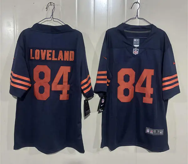 Mens Chicago Bears #84 Colston Loveland  Nike Navy Orange F.U.S.E. Limited Jersey