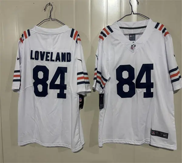 Mens Chicago Bears #84 Colston Loveland  Nike White Alternate 100th Season Classic Jersey