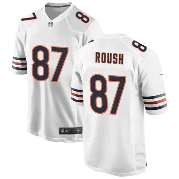 Mens Chicago Bears #87 Sam Roush Nike White Vapor F.U.S.E. Limited Jersey