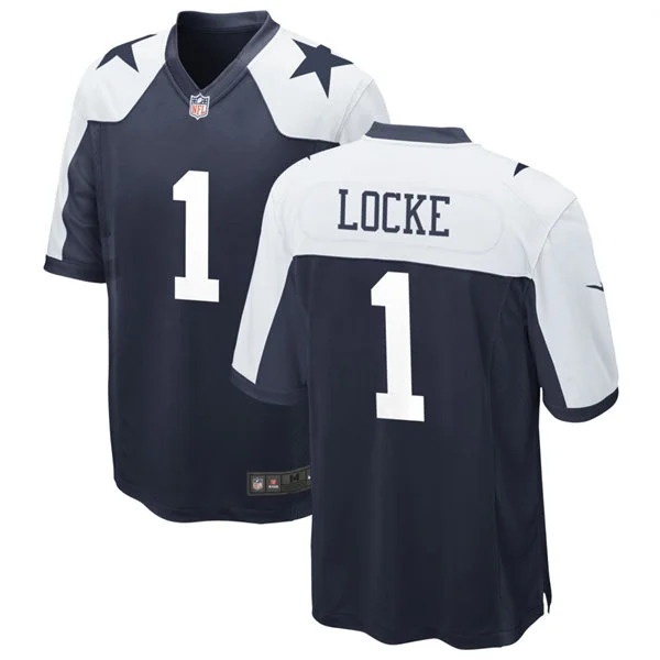 Mens Dallas Cowboys #1 P.J. Locke Nike Navy Alternate Vapor F.U.S.E. Limited Jersey