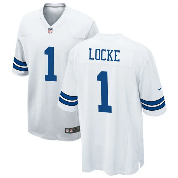 Mens Dallas Cowboys #1 P.J. Locke Nike White Vapor F.U.S.E. Limited Jersey