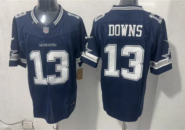Mens Dallas Cowboys #13 Caleb Downs Nike Navy Vapor F.U.S.E. Limited Jersey