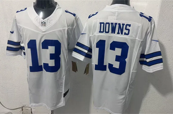 Mens Dallas Cowboys #13 Caleb Downs Nike White Vapor F.U.S.E. Limited Jersey