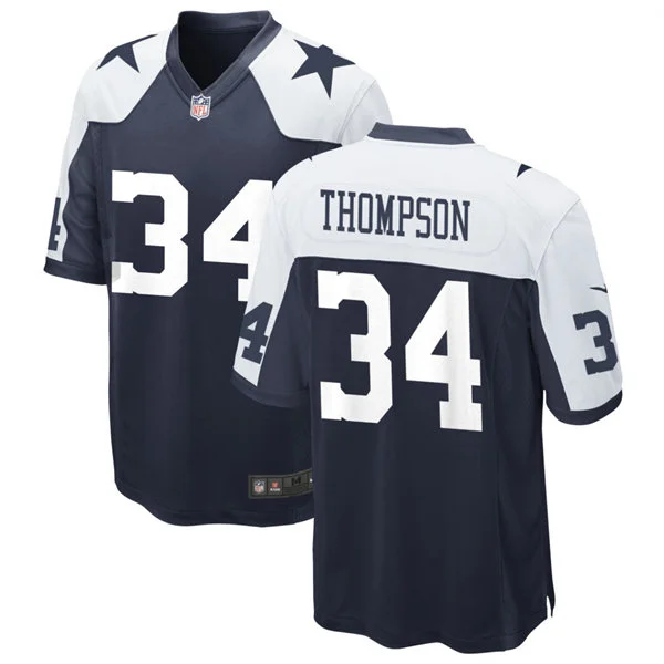 Mens Dallas Cowboys #34 Jalen Thompson Nike Navy Alternate Vapor F.U.S.E. Limited Jersey