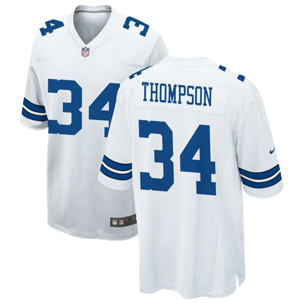 Mens Dallas Cowboys #34 Jalen Thompson Nike White Vapor F.U.S.E. Limited Jersey
