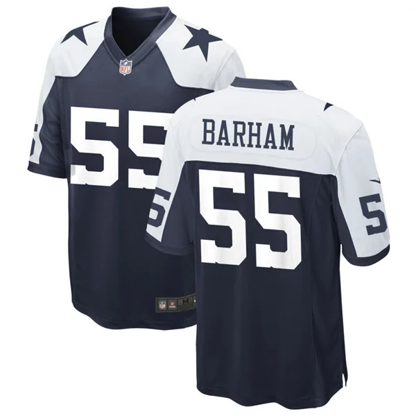 Mens Dallas Cowboys #55 Jaishawn Barham Nike Navy Alternate Vapor F.U.S.E. Limited Jersey