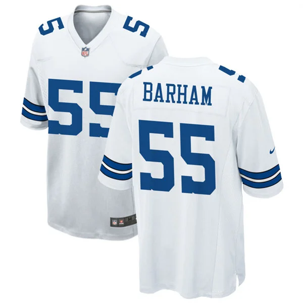 Mens Dallas Cowboys #55 Jaishawn Barham Nike White Vapor F.U.S.E. Limited Jersey