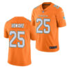 Mens Miami Dolphins #25 Xavien Howard  Nike Orange Color Rush Limited Jersey
